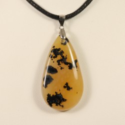 pendentif agate dendritique bélière argent