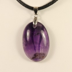 pendentif améthyste bélière argent
