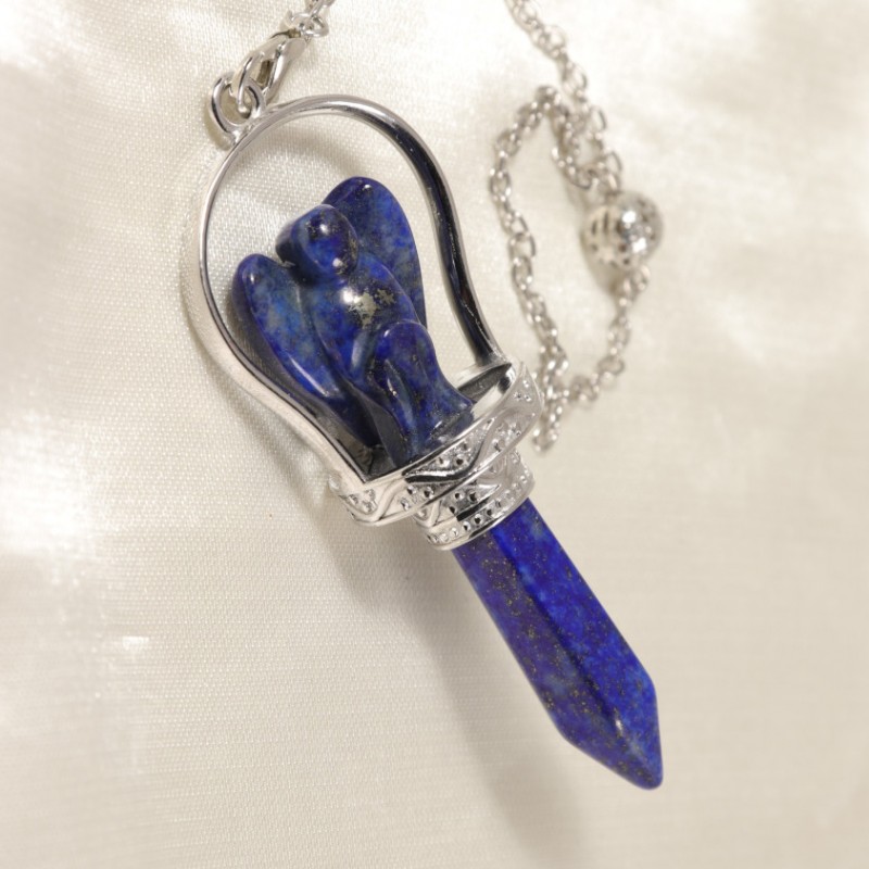 pendule ange lapis lazuli