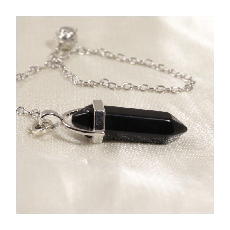 pendule obsidienne noire