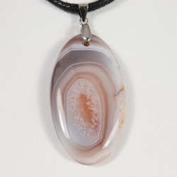 Pendentif Argent - Agate du Botswana