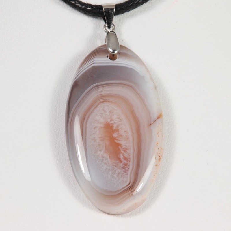 Pendentif Argent - Agate du Botswana