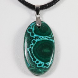 Pendentif Argent - Chrysocolle Malachite