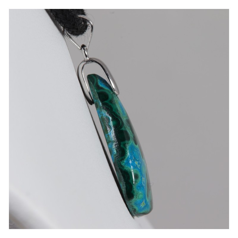 Pendentif Argent - Chrysocolle Malachite