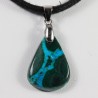 Pendentif Argent - Chrysocolle Malachite