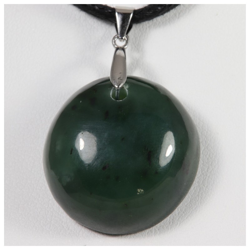 Pendentif Argent - Jade Néphrite