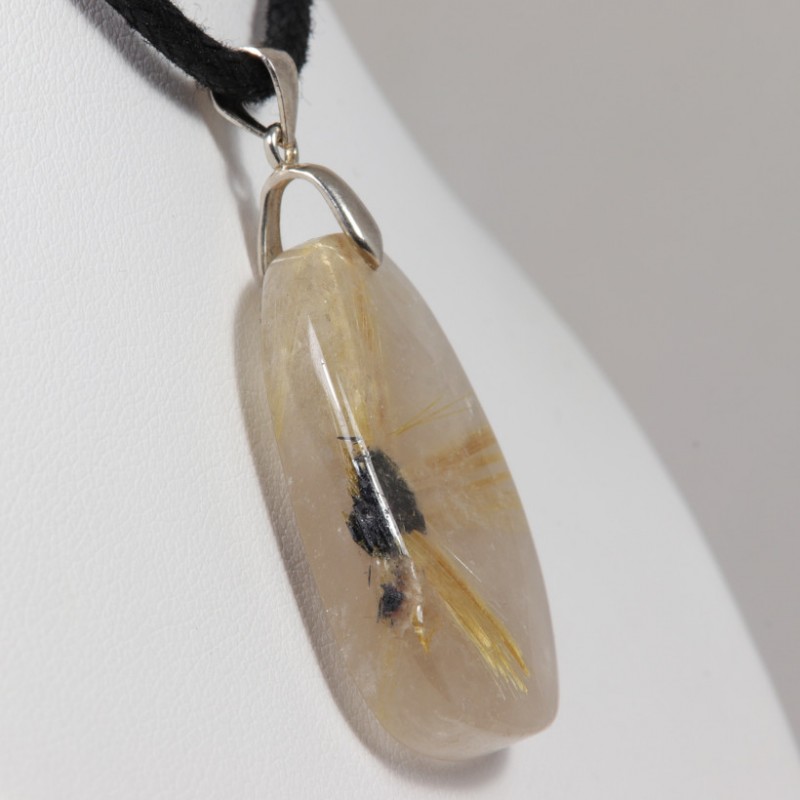 Pendentif Argent - Quartz Rutile