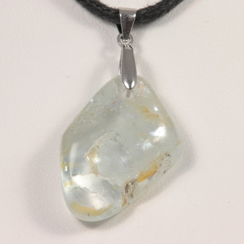 Pendentif Argent - Topaze Bleue Naturelle