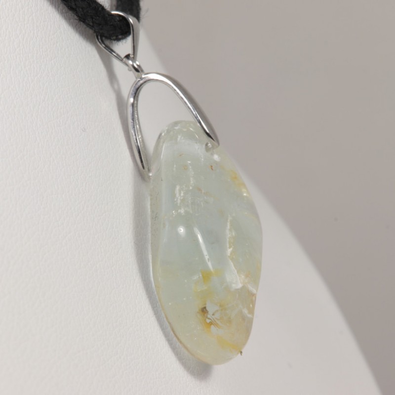 Pendentif Argent - Topaze Bleue Naturelle