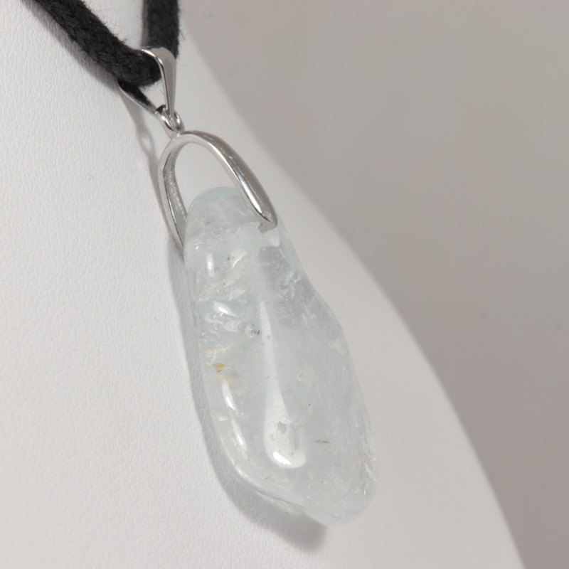 Pendentif Argent - Topaze Bleue Naturelle