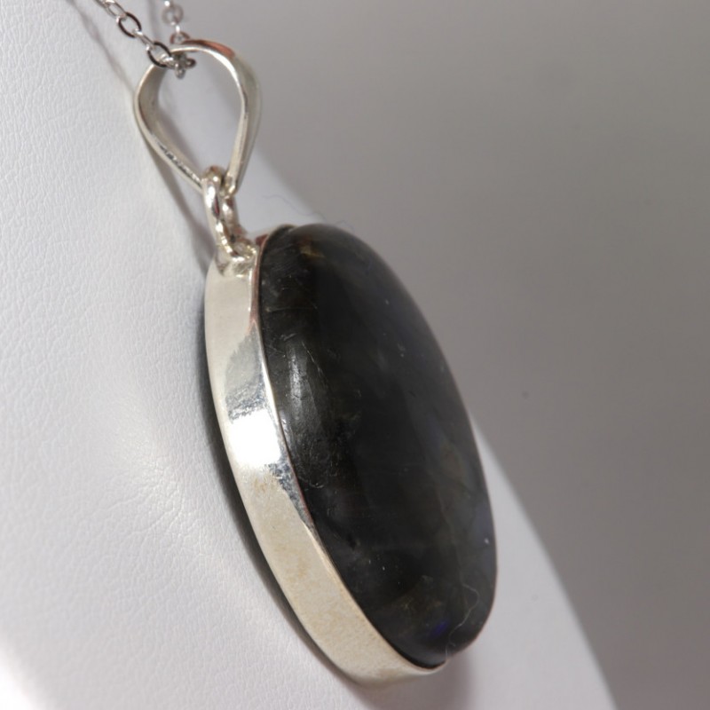 Pendentif serti argent 925 - Labradorite