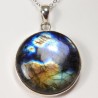 Pendentif serti argent 925 - Labradorite