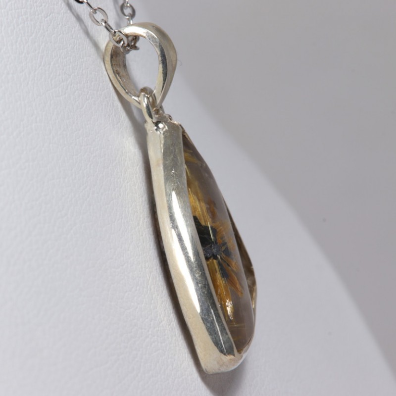 Pendentif Quartz rutile Argent 925