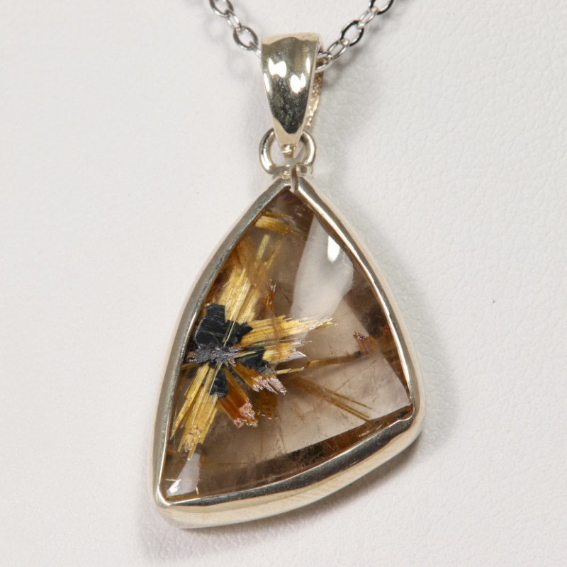 Pendentif Quartz rutile Argent 925