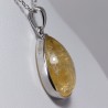 Pendentif serti argent 925 - Citrine