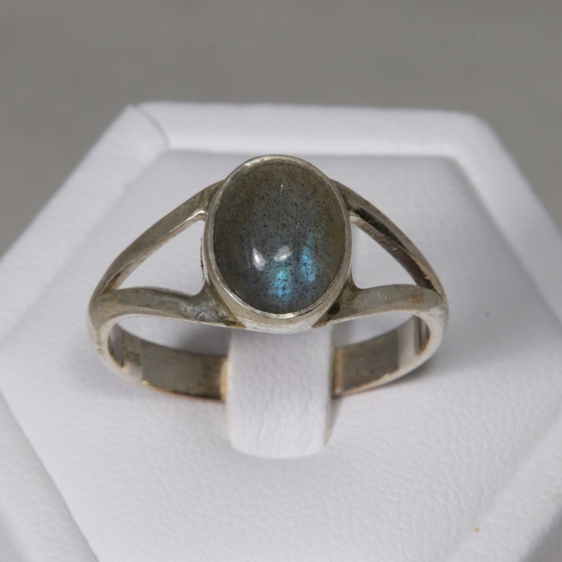 Labradorite serti argent