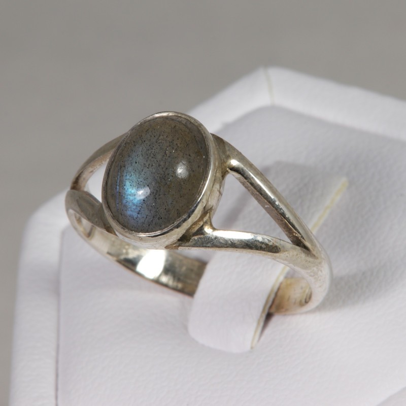 Labradorite serti argent