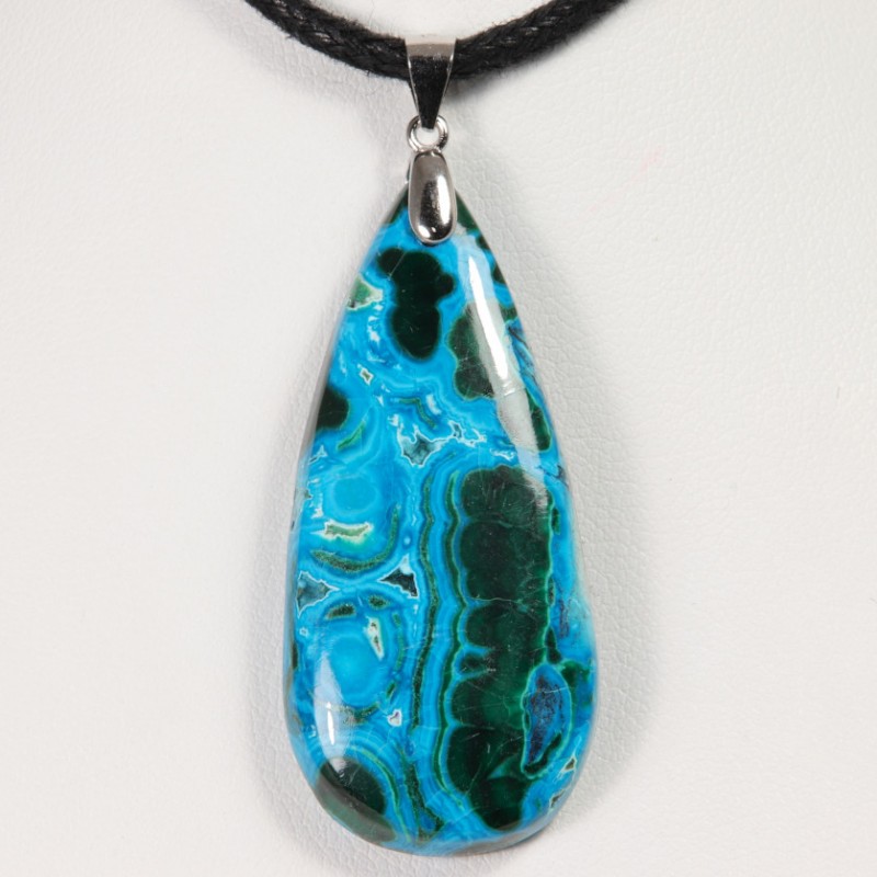 Pendentif Argent - Chrysocolle Malachite