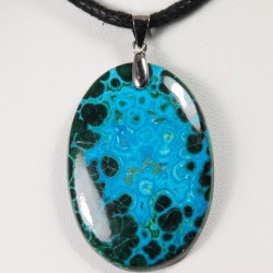 Pendentif Argent - Chrysocolle Malachite