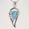 Pendentif serti argent 925 - Larimar