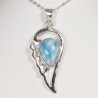 Pendentif serti argent 925 - Larimar