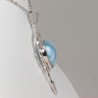 Pendentif serti argent 925 - Larimar