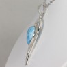 Pendentif serti argent 925 - Larimar