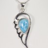 Pendentif serti argent 925 - Larimar