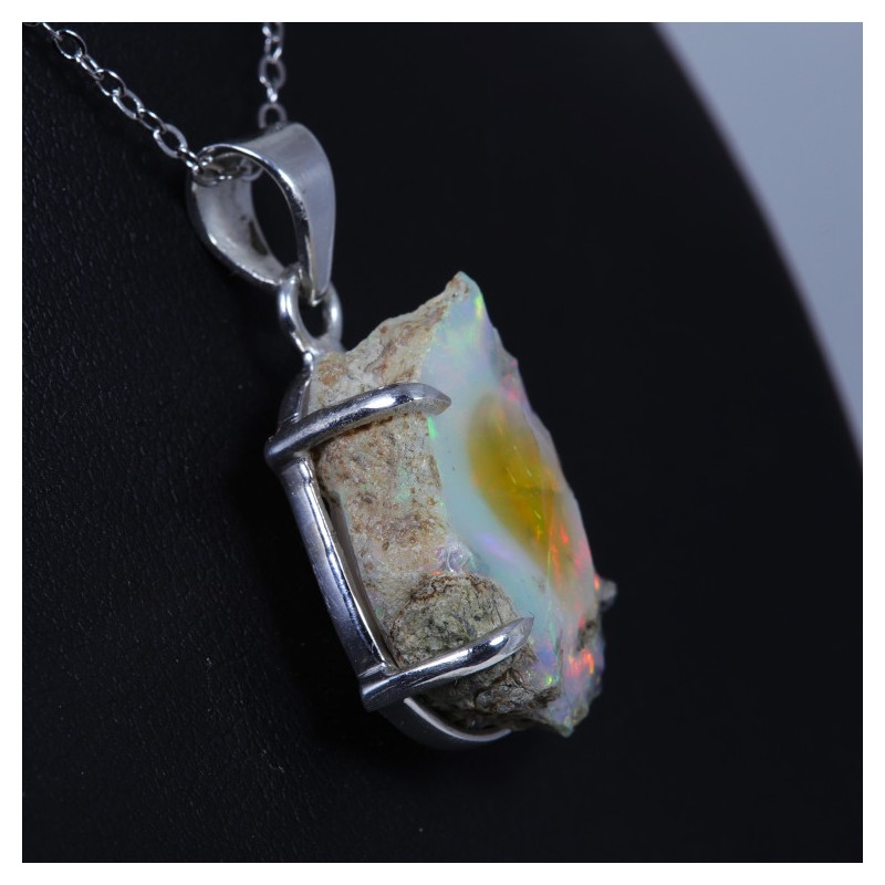 Opale d'Ethiopie sertie argent 925