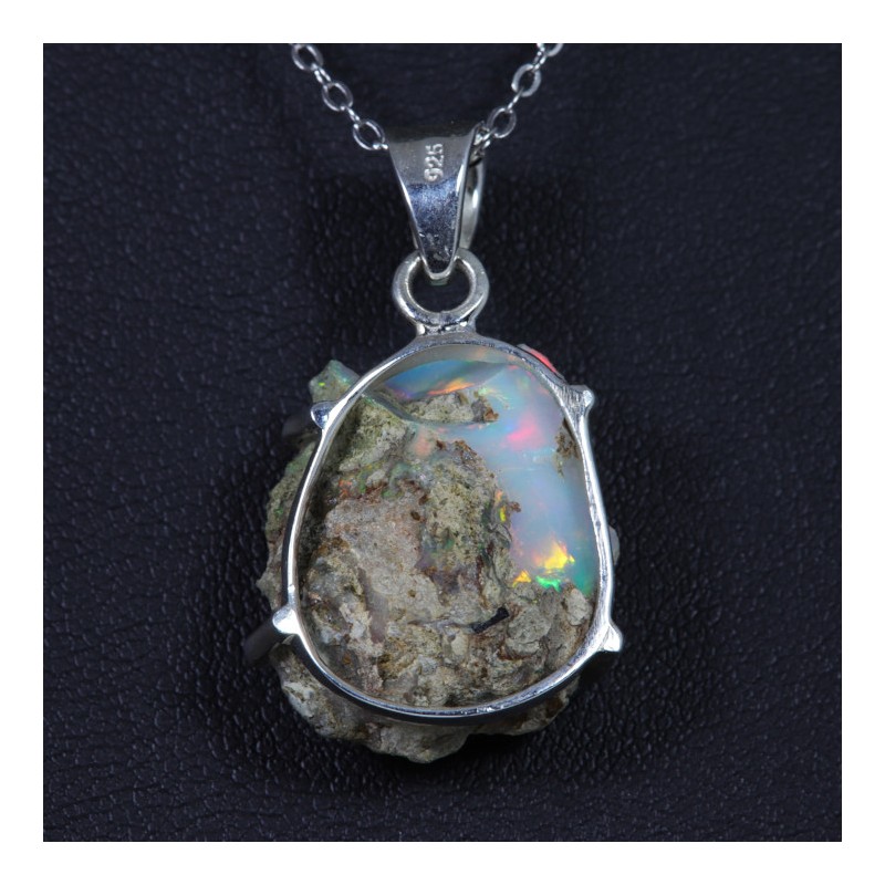 Opale d'Ethiopie sertie argent 925