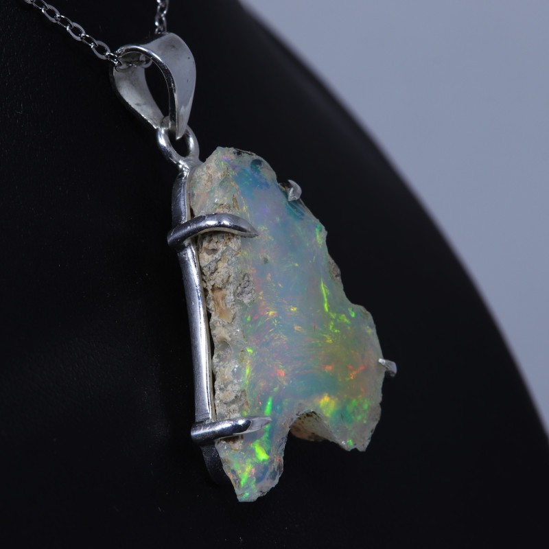 Opale d'Ethiopie sertie argent 925