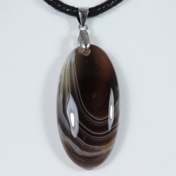 Pendentif Argent - Agate du Botswana