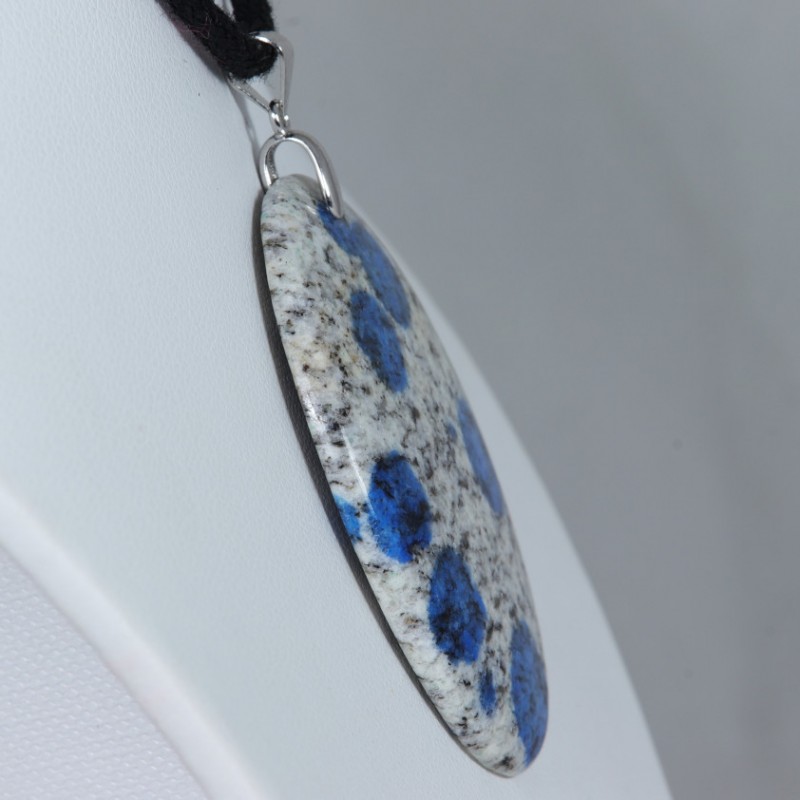 Pendentif Argent - Granit Azurite K2