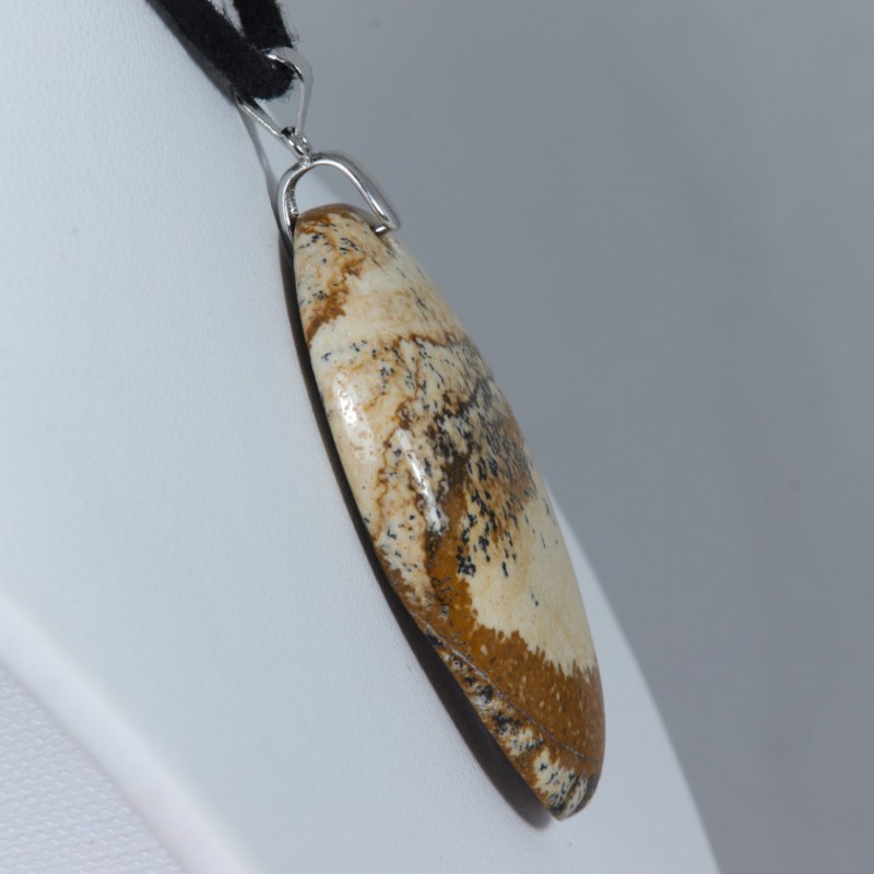 Pendentif Argent - Jaspe Paysage