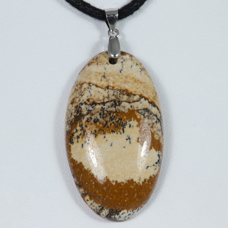 Pendentif Argent - Jaspe Paysage