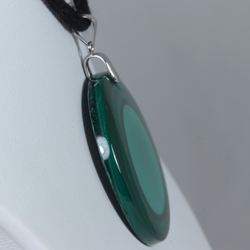 Pendentif Argent - Malachite