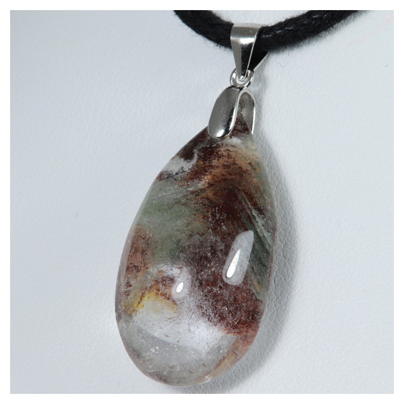 Pendentif Argent - Quartz Fantôme Chlorite