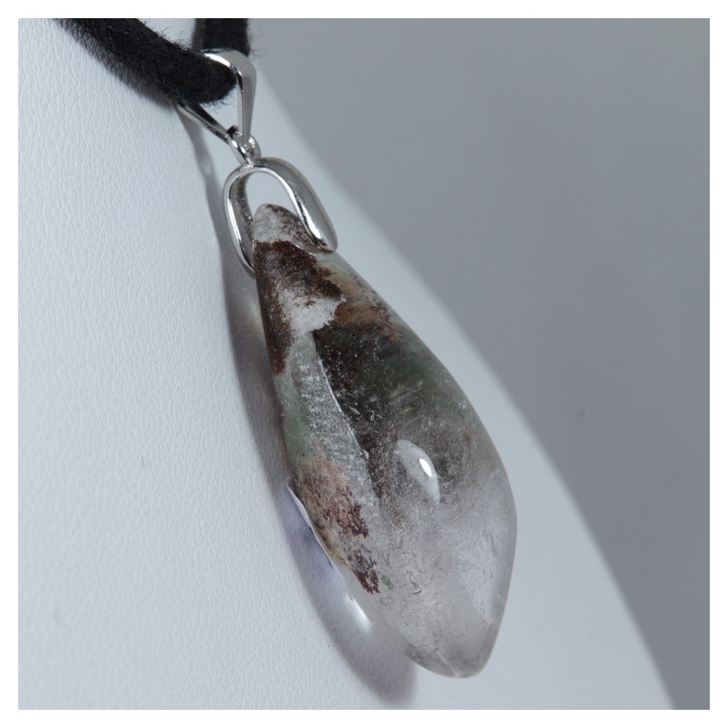 Pendentif Argent - Quartz Fantôme Chlorite