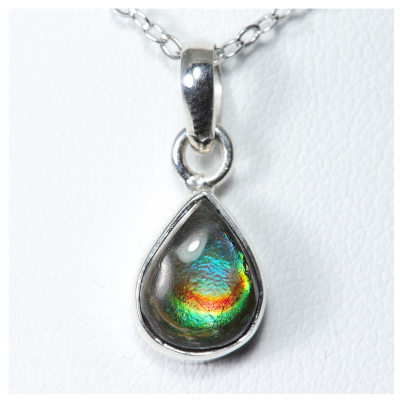 Pendentif serti argent 925 - Ammolite