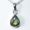 Pendentif serti argent 925 - Ammolite