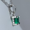 Pendentif serti argent 925 - Emeraude