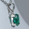 Pendentif serti argent 925 - Emeraude