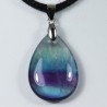 Pendentif Argent - Fluorite arc-en-ciel