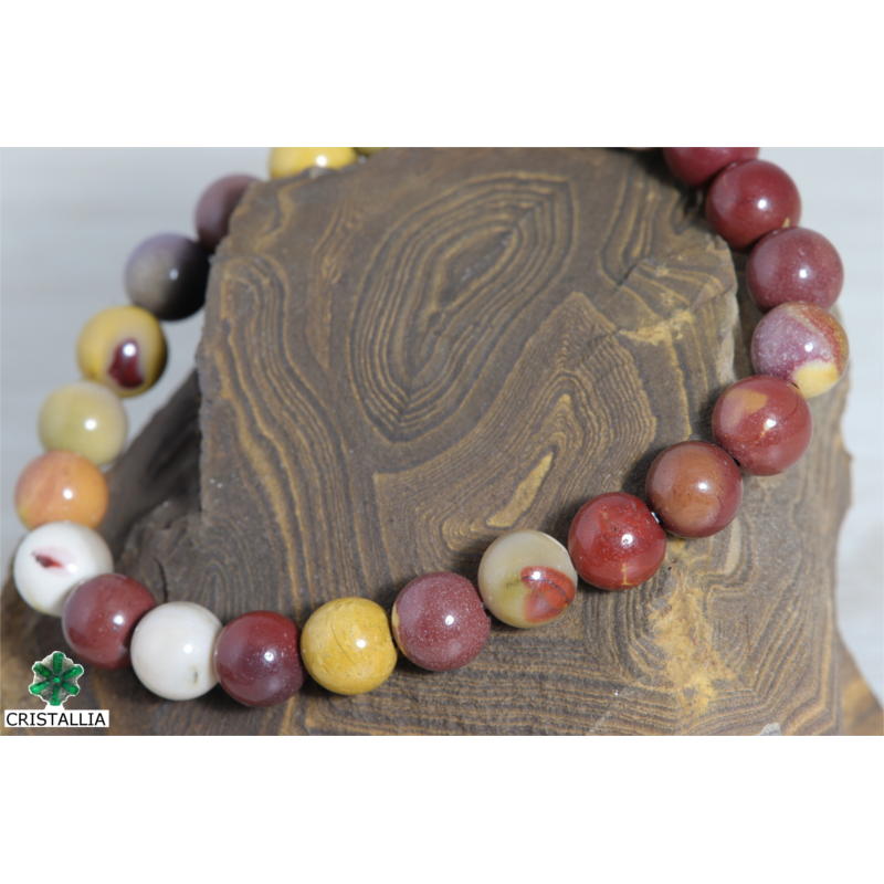 Bracelet pierres naturelles Jaspe Mookaïte 