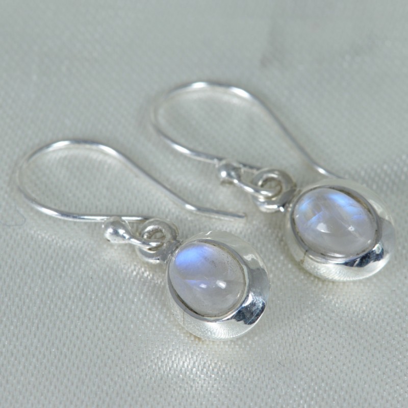 Boucles d'oreilles argent - Pierre de Lune