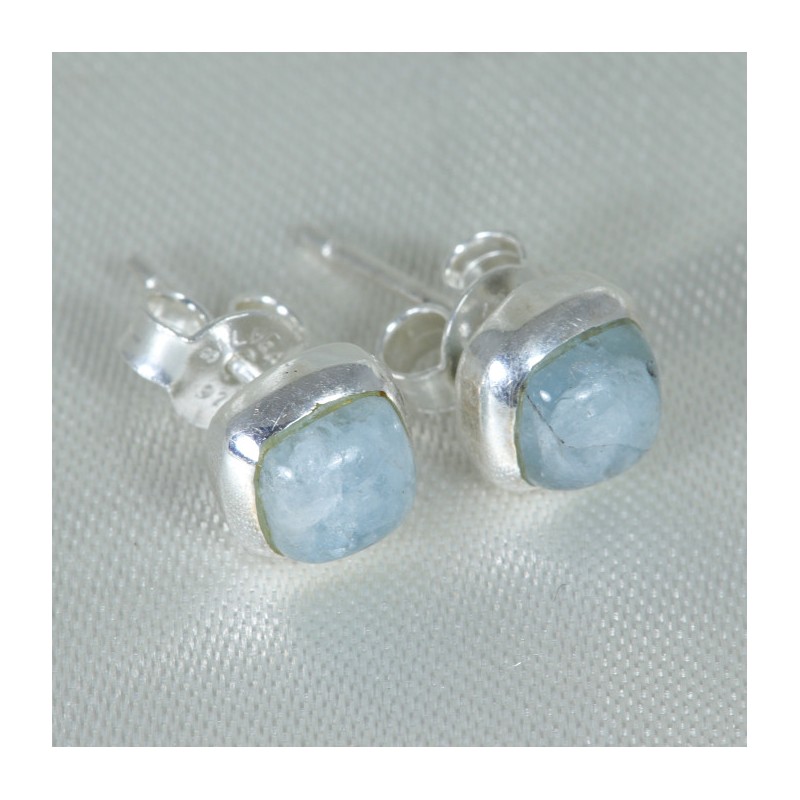 Boucles d'oreilles argent - Aigue Marine