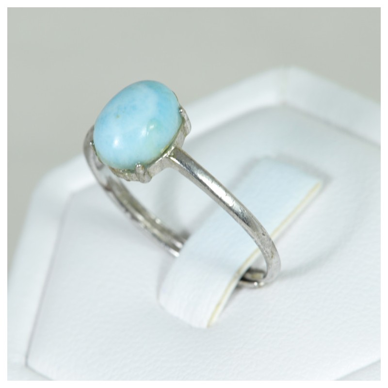 Larimar serti argent - Taille réglable