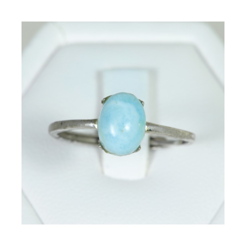 Larimar serti argent - Taille réglable