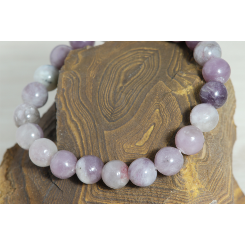 Bracelet pierres naturelles Lépidolite claire