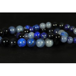 Bracelet - Lapis Lazuli, Œil de Faucon et Aventurine Bleue